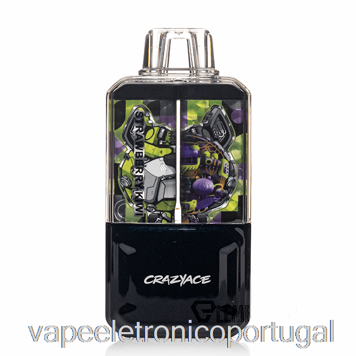Vape Eletrônico Crazyace B15000 Descartável Morango Kiwi